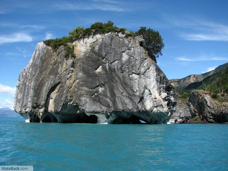 Marble Cave Formation — Blue, Serene, Afternoon