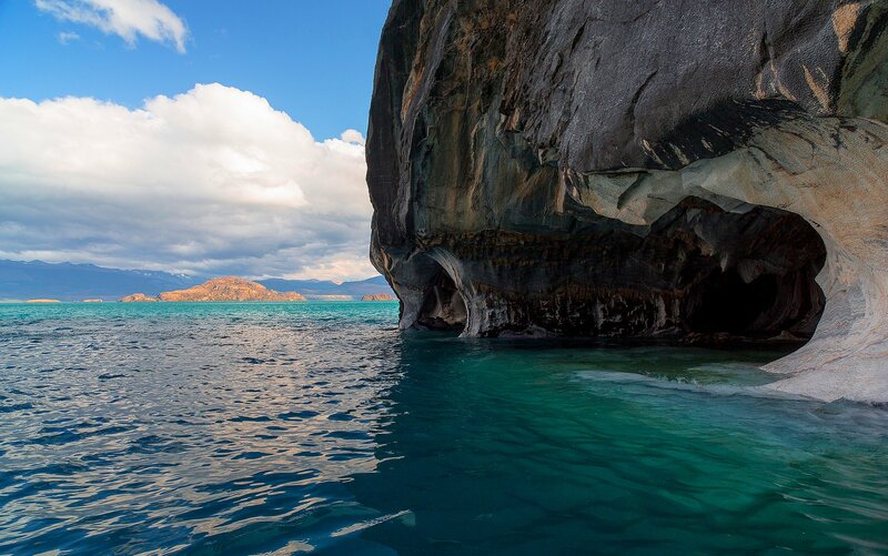 Marble Cave Formation — Blue