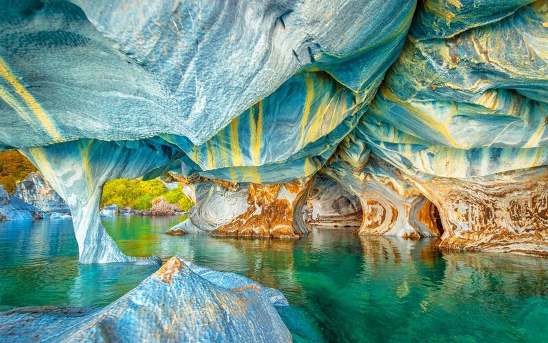 Marble Cave Formations — Blue