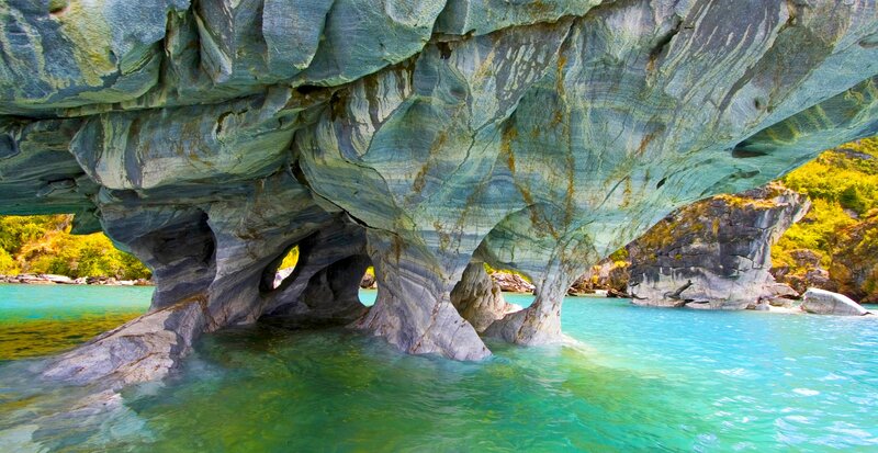 Marble Caves in Water