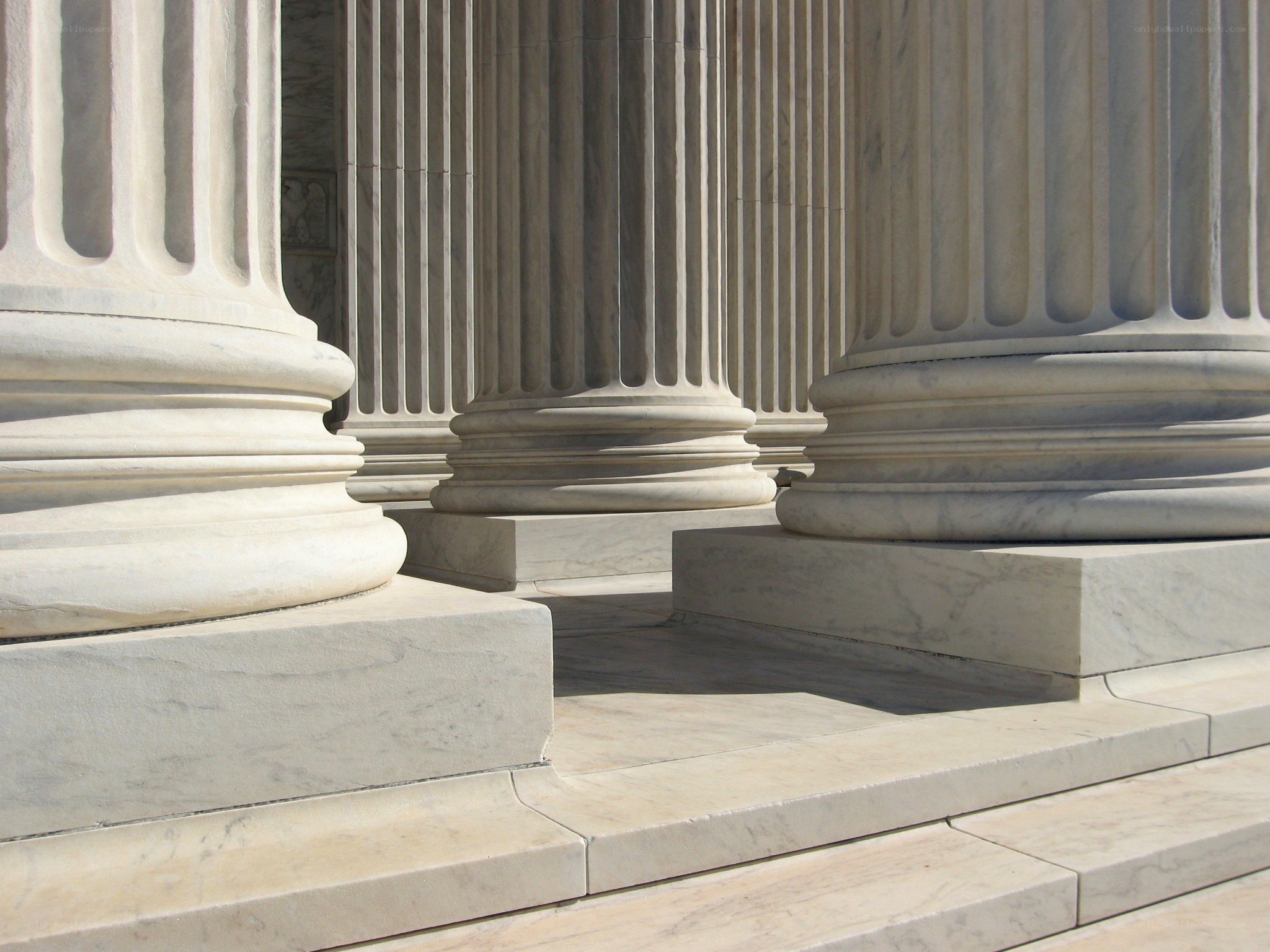 marble columns of a courthouse