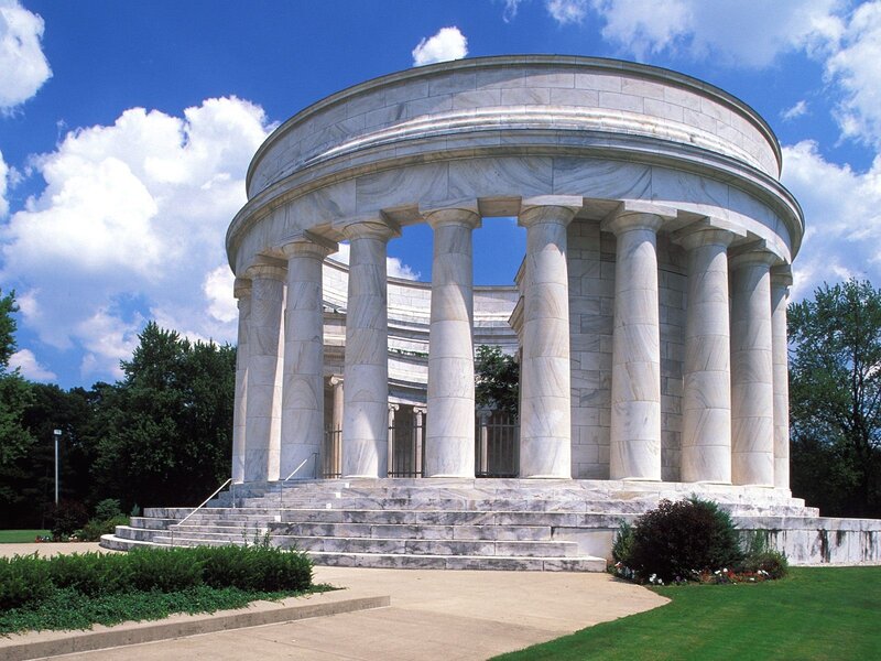 Marble memorial structure