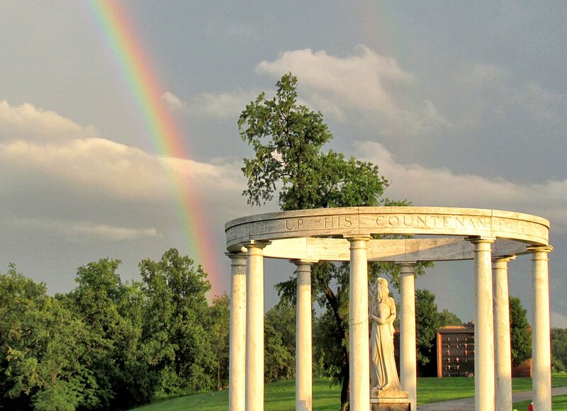 Marble Monument with Statue