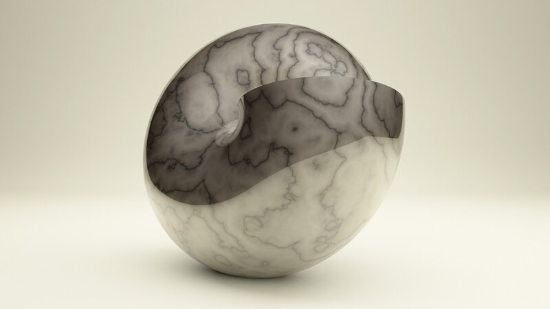 marble spiral sculpture