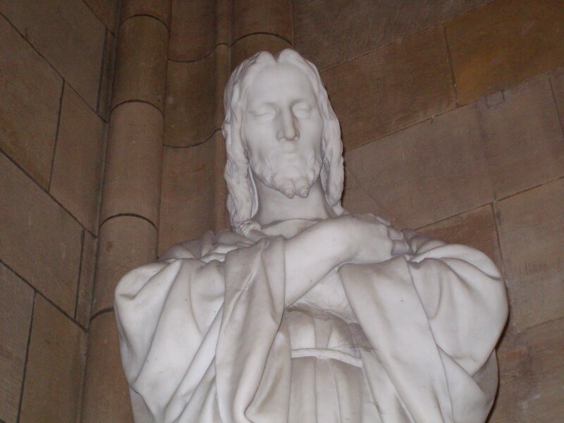 marble statue of jesus christ