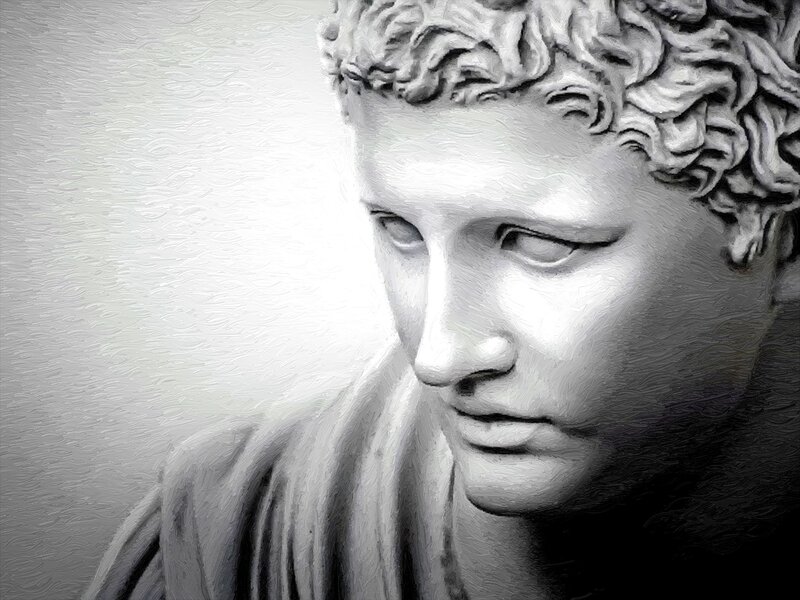 Marble Statue of Man — Black