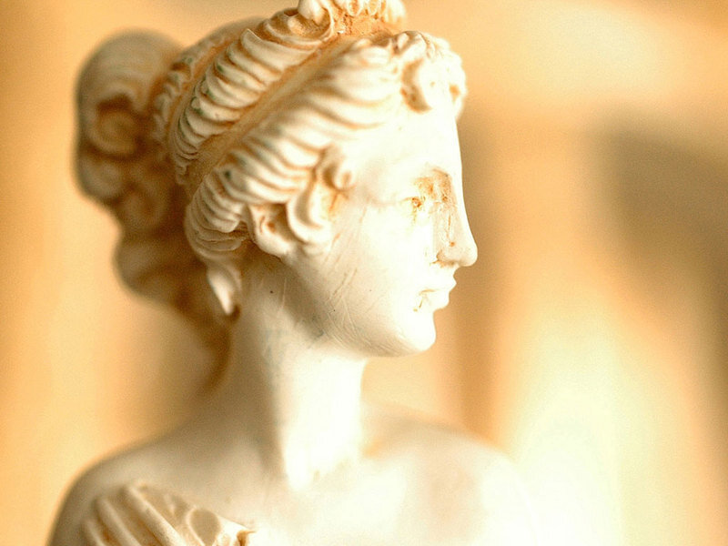 Marble Statue of Woman — White, Serene, Photograph, Sculpture