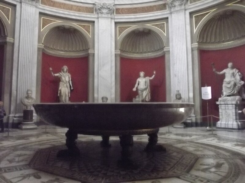 Marble Statues in Hall