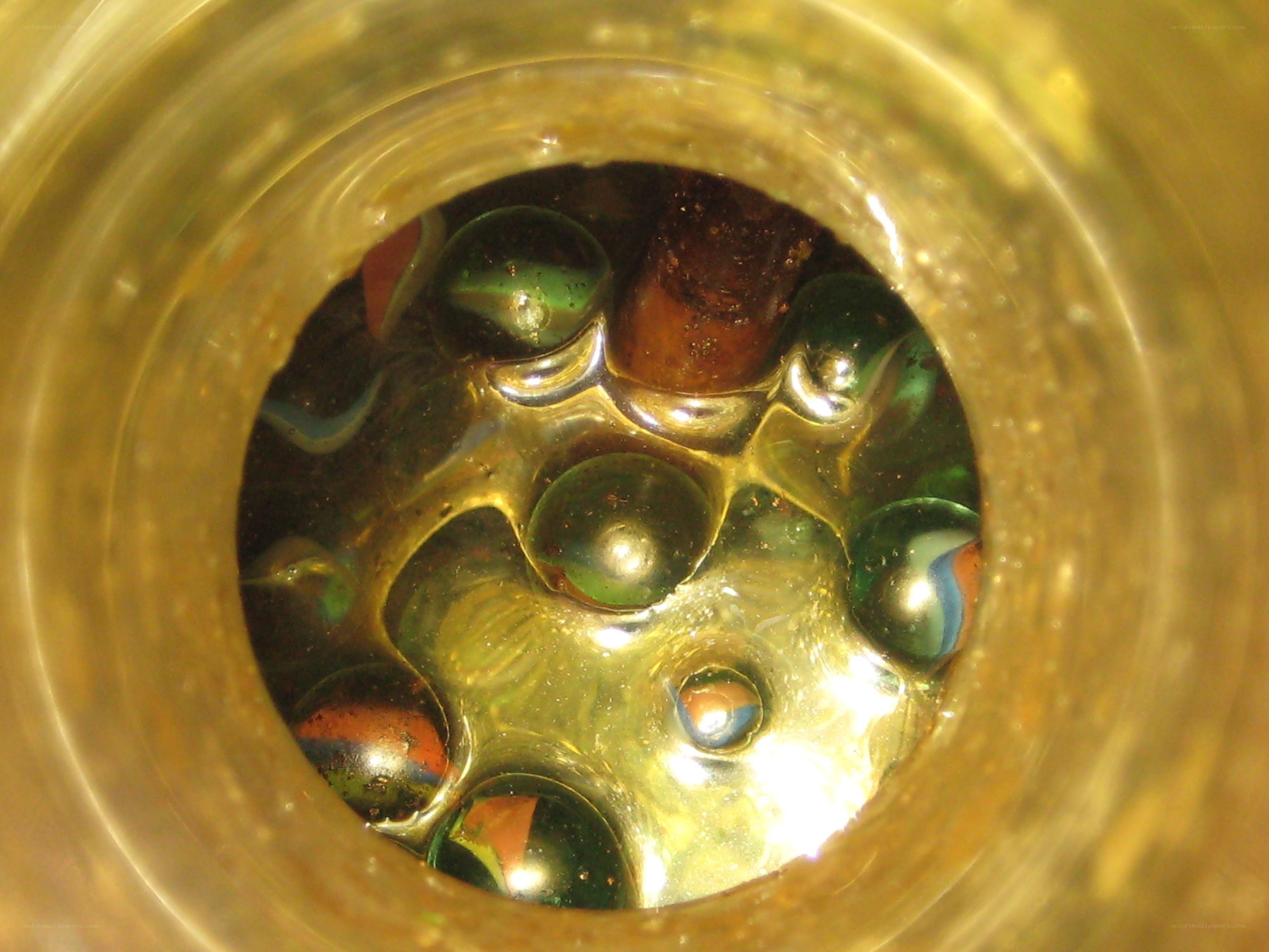marbles in a glass container