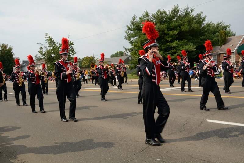 Marching Band in Parade — Black