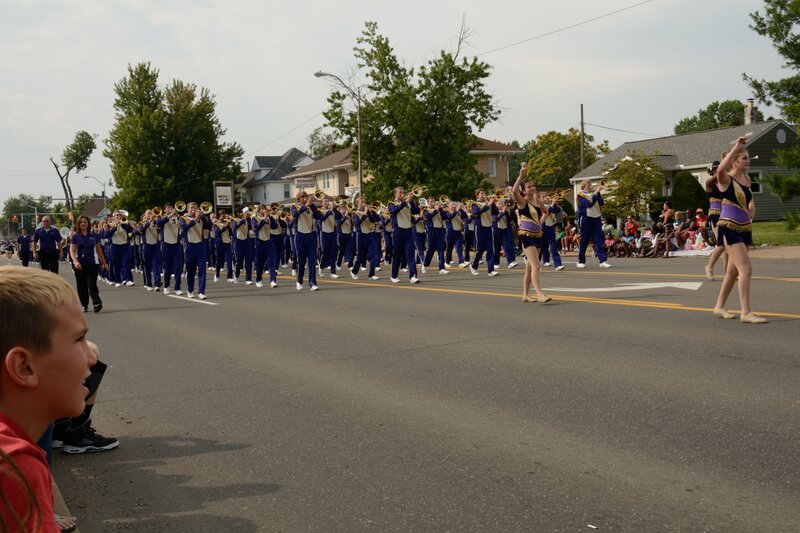 Marching Band in Parade — Blue