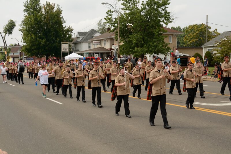 Marching Band in Parade — Brown