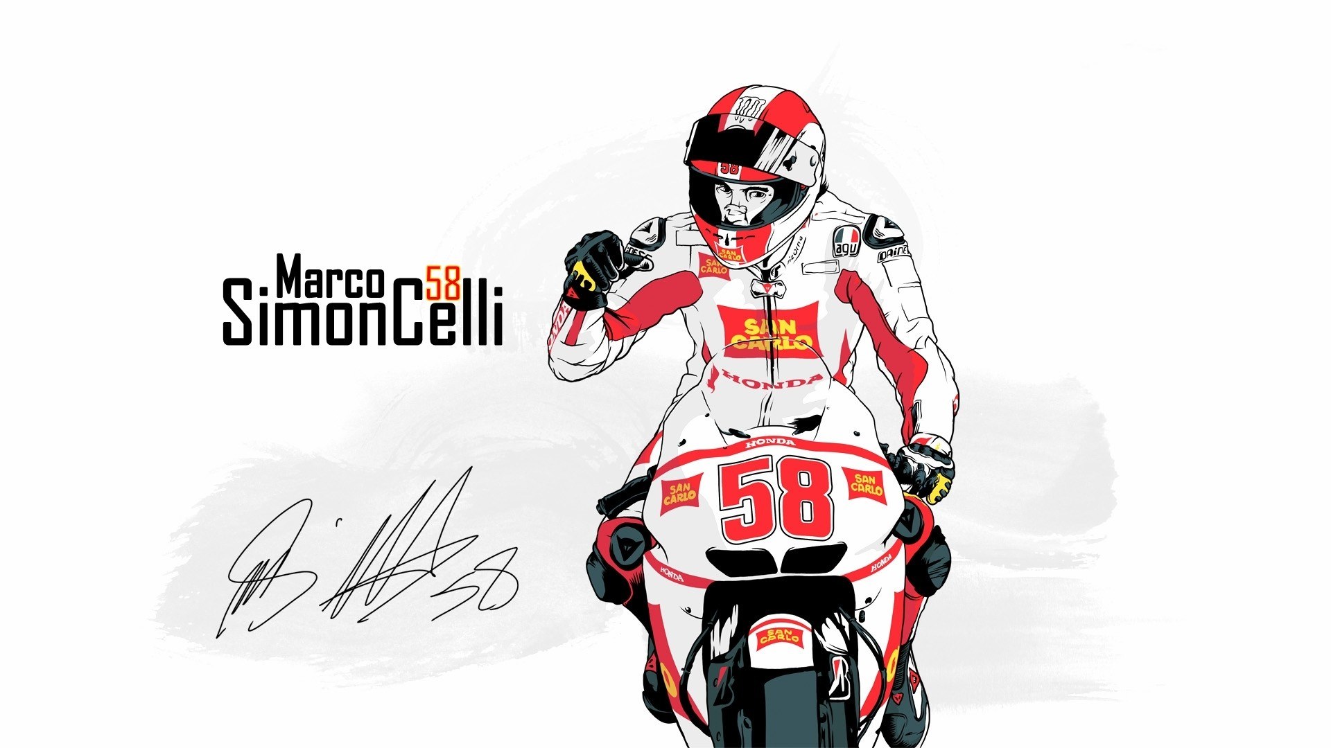 Marco Simoncelli illustration