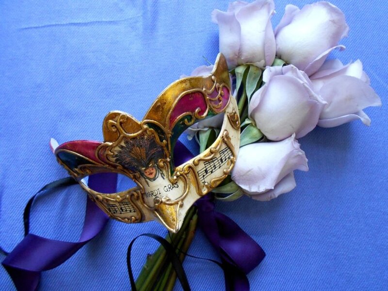Mardi Gras Mask with Roses