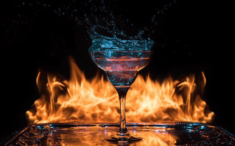 Margarita Glass with Splash