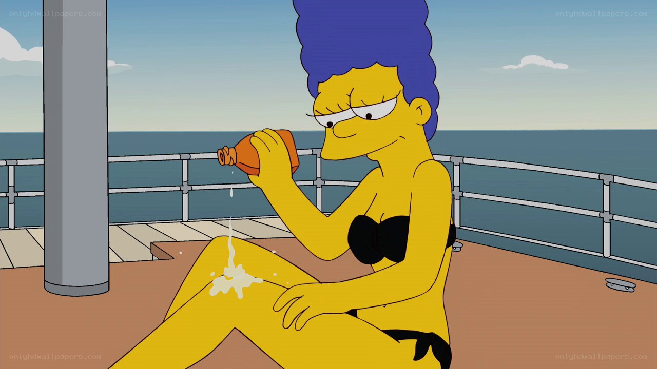 Marge on a cruise ship deck