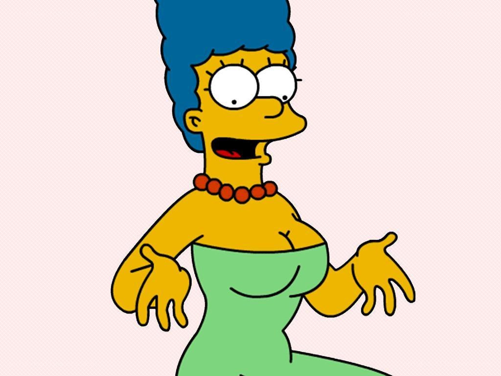 Marge Simpson in a green dress