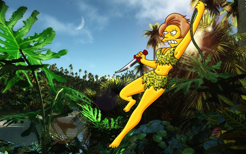 Marge Simpson in Jungle
