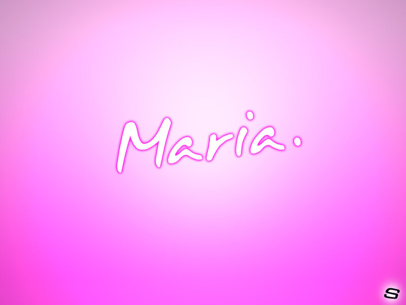 Maria name on pink background