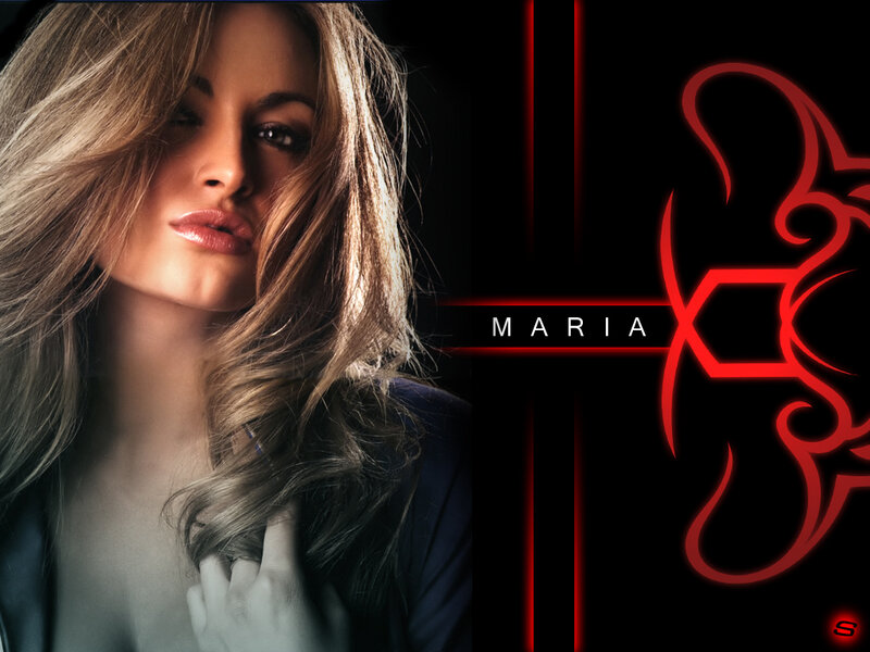 Maria portrait with red design