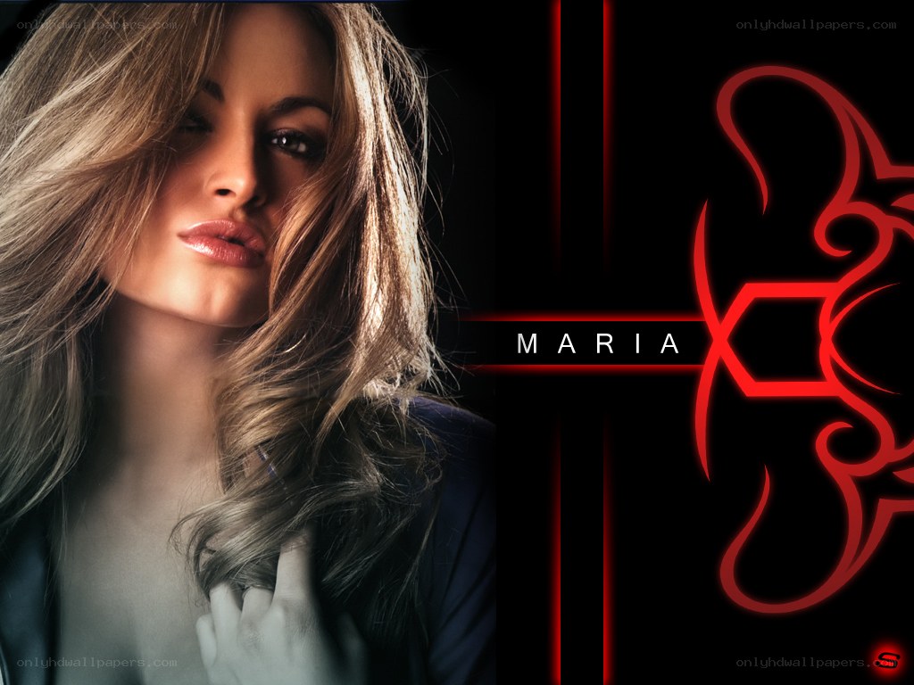 Maria portrait with red design