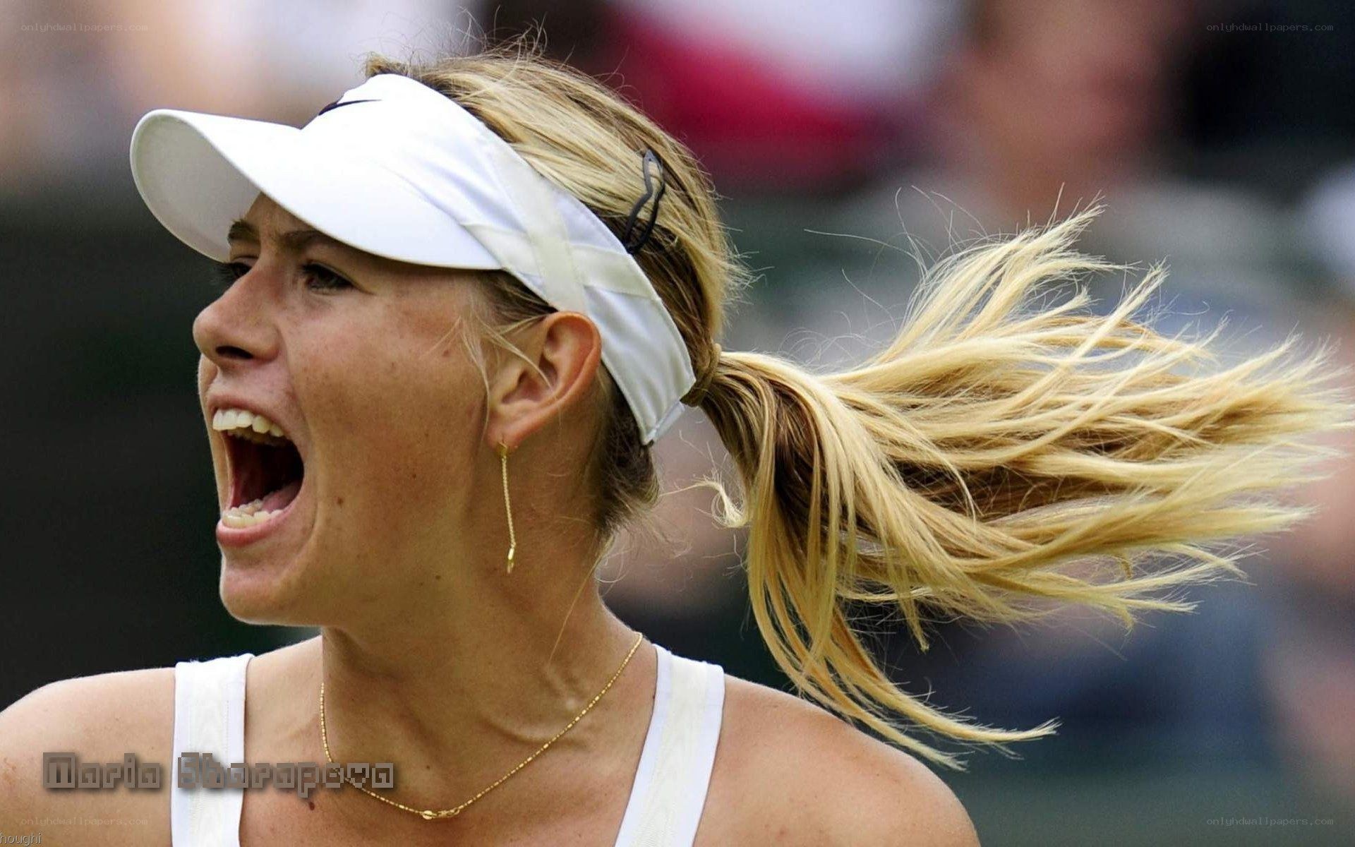 Maria Sharapova celebrating
