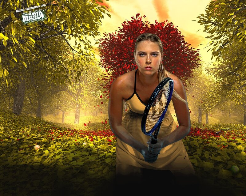 Maria Sharapova tennis portrait