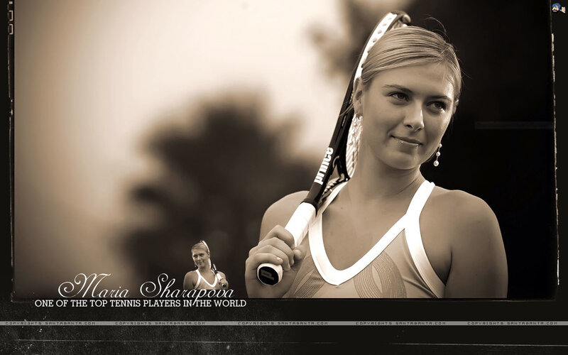 Maria Sharapova with Racket