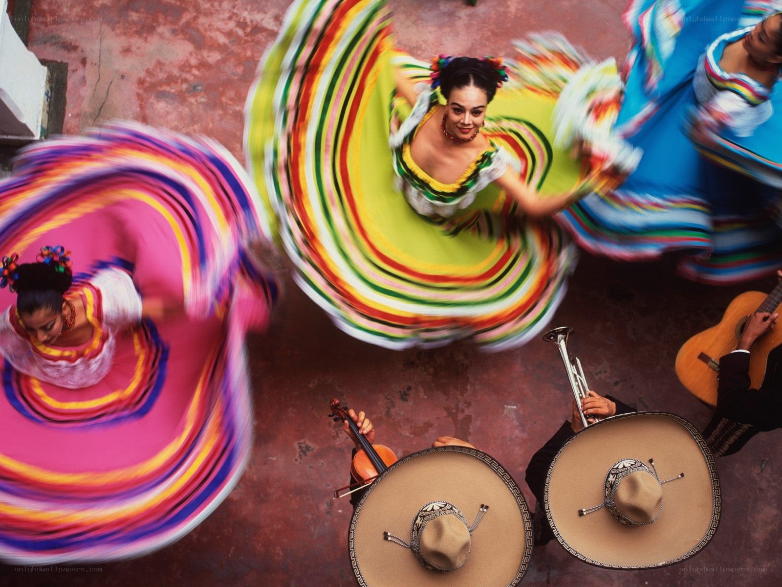 Mariachi dancers in motion