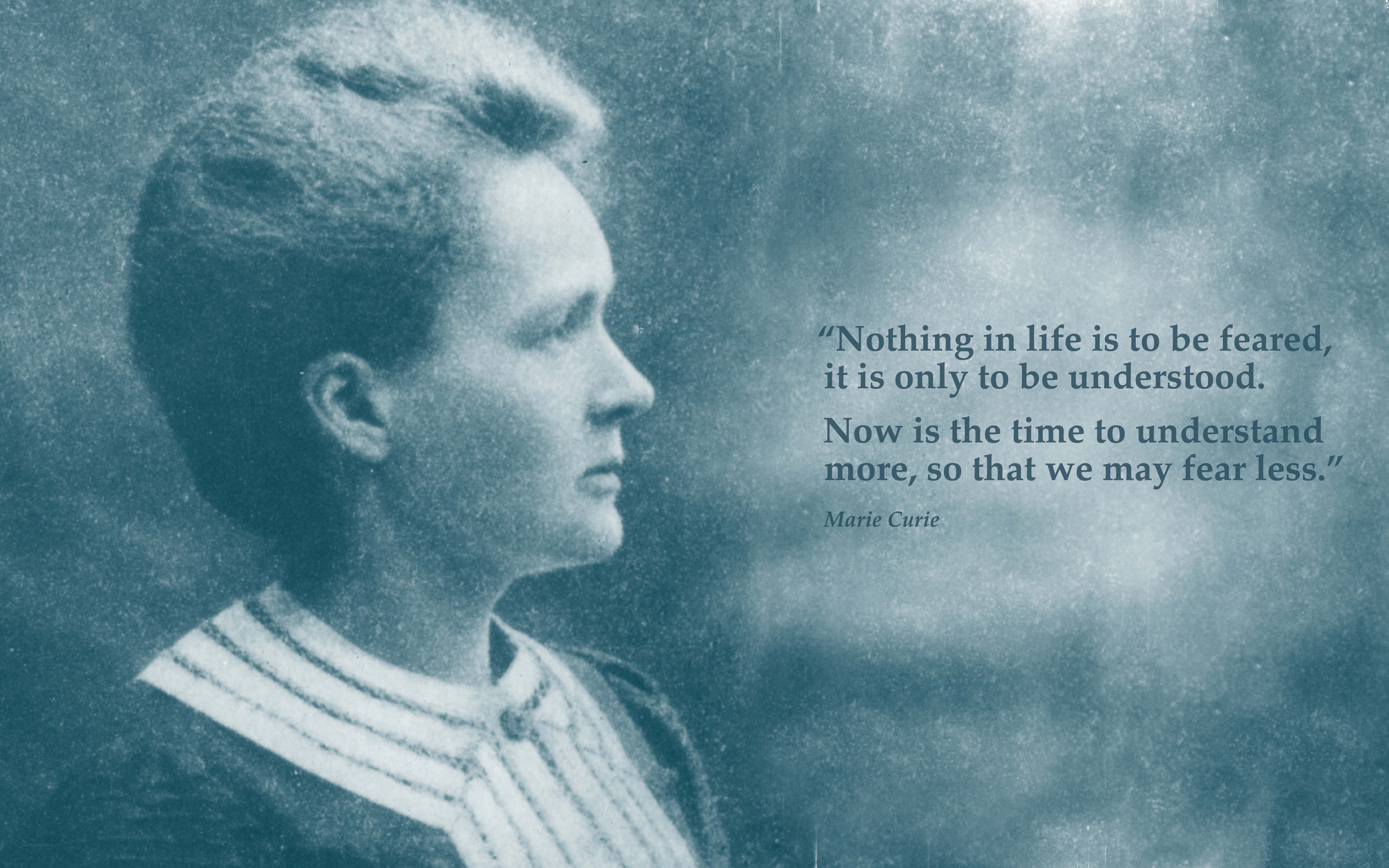 Marie Curie quote portrait