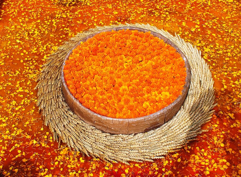 Marigold Flower Arrangement — Orange