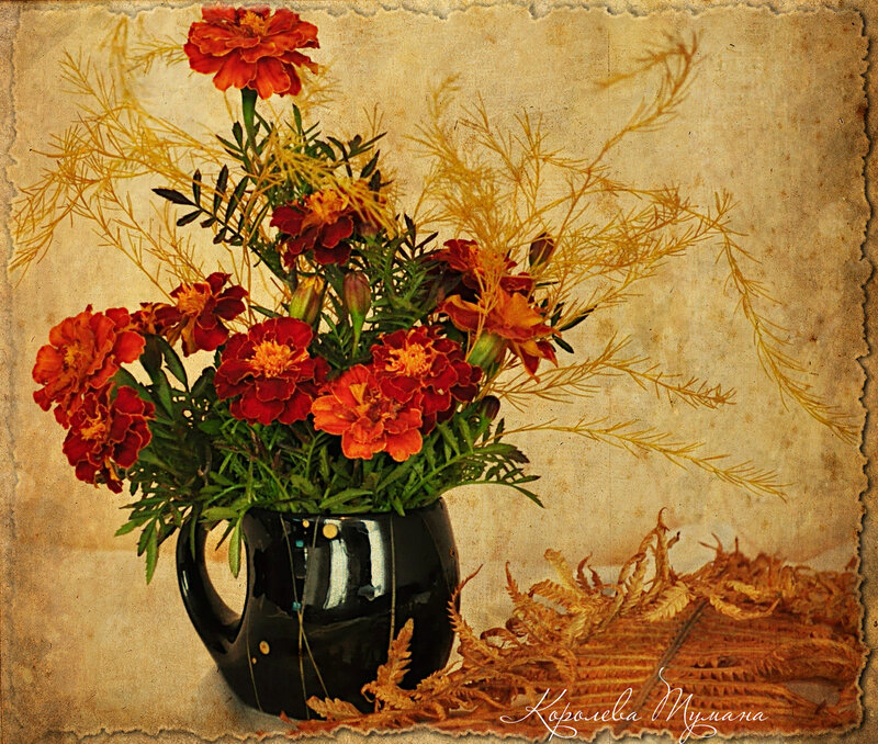 Marigolds in a Vase