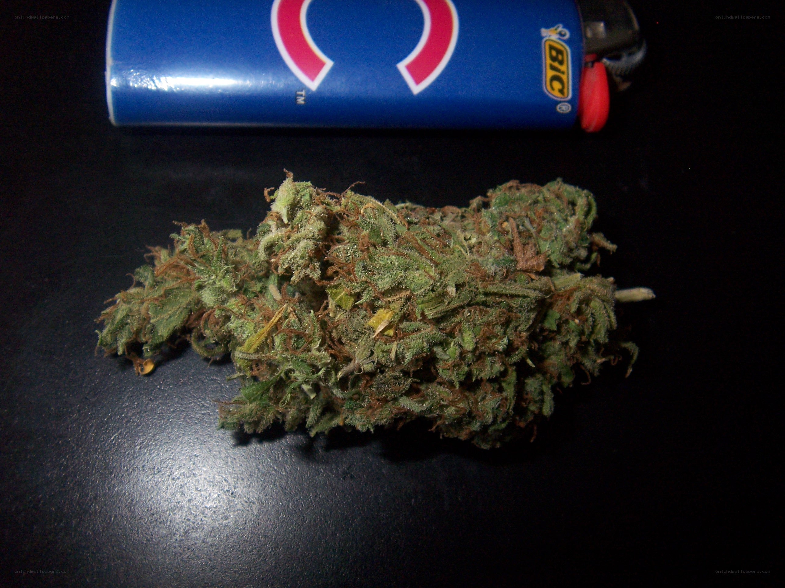 marijuana bud with lighter