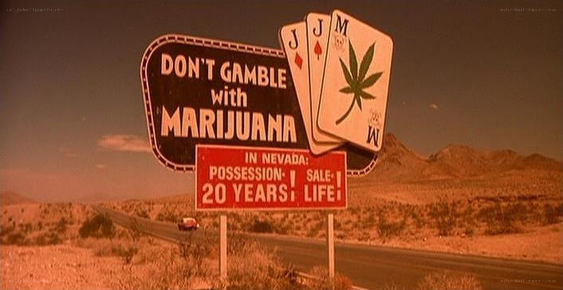 Marijuana gambling warning sign
