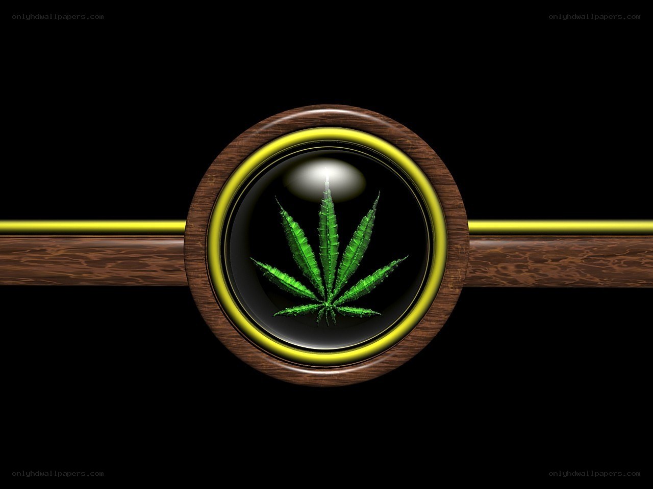 marijuana leaf emblem