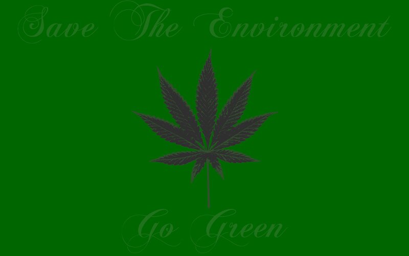 Marijuana Leaf — Green, Serious