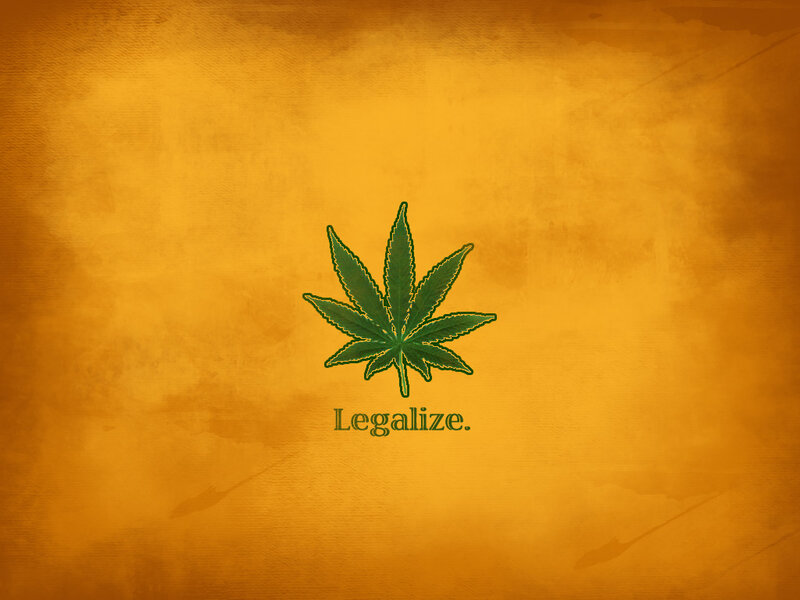 Marijuana Leaf — Orange