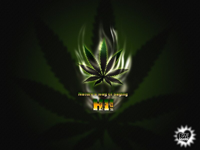 Marijuana leaf with glowing effect