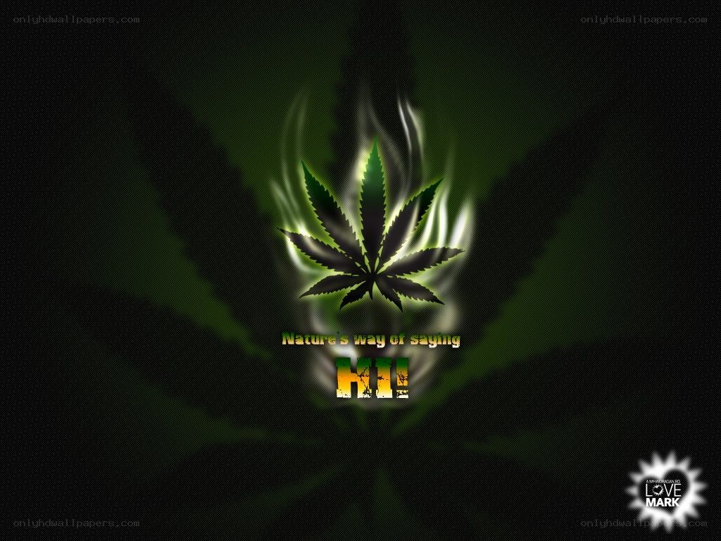 Marijuana leaf with glowing effect