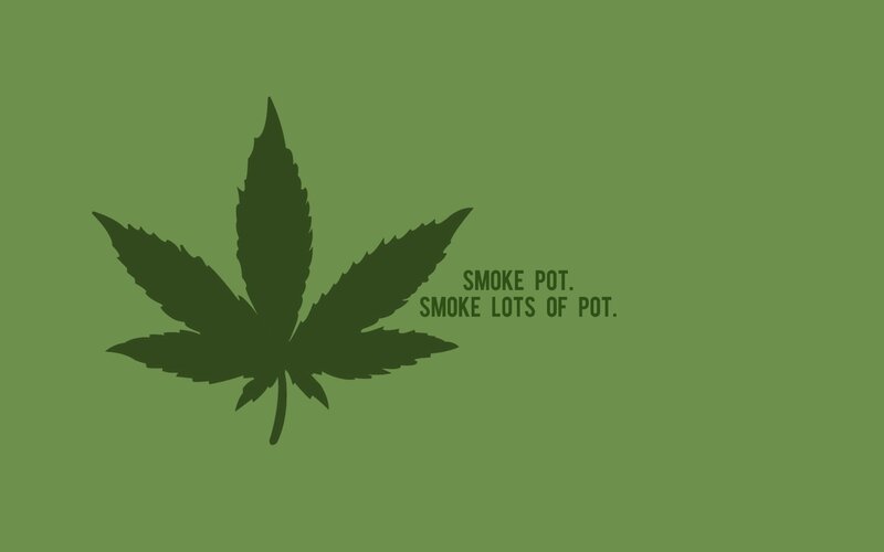 marijuana leaf with slogan
