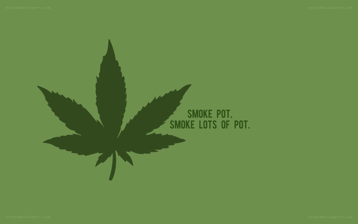 marijuana leaf with slogan