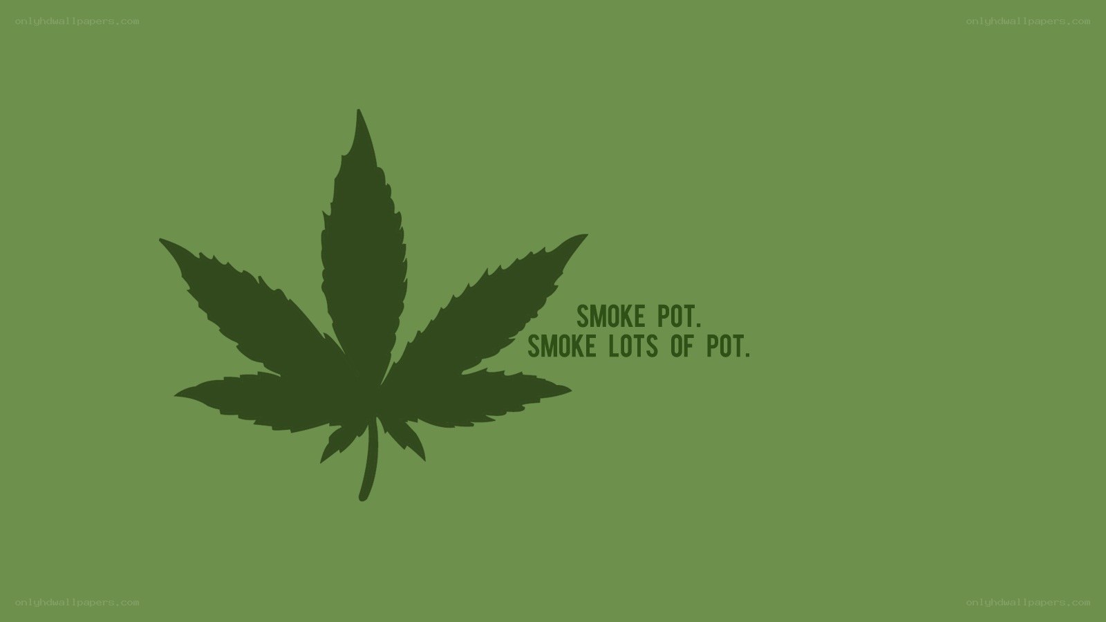 marijuana leaf with slogan