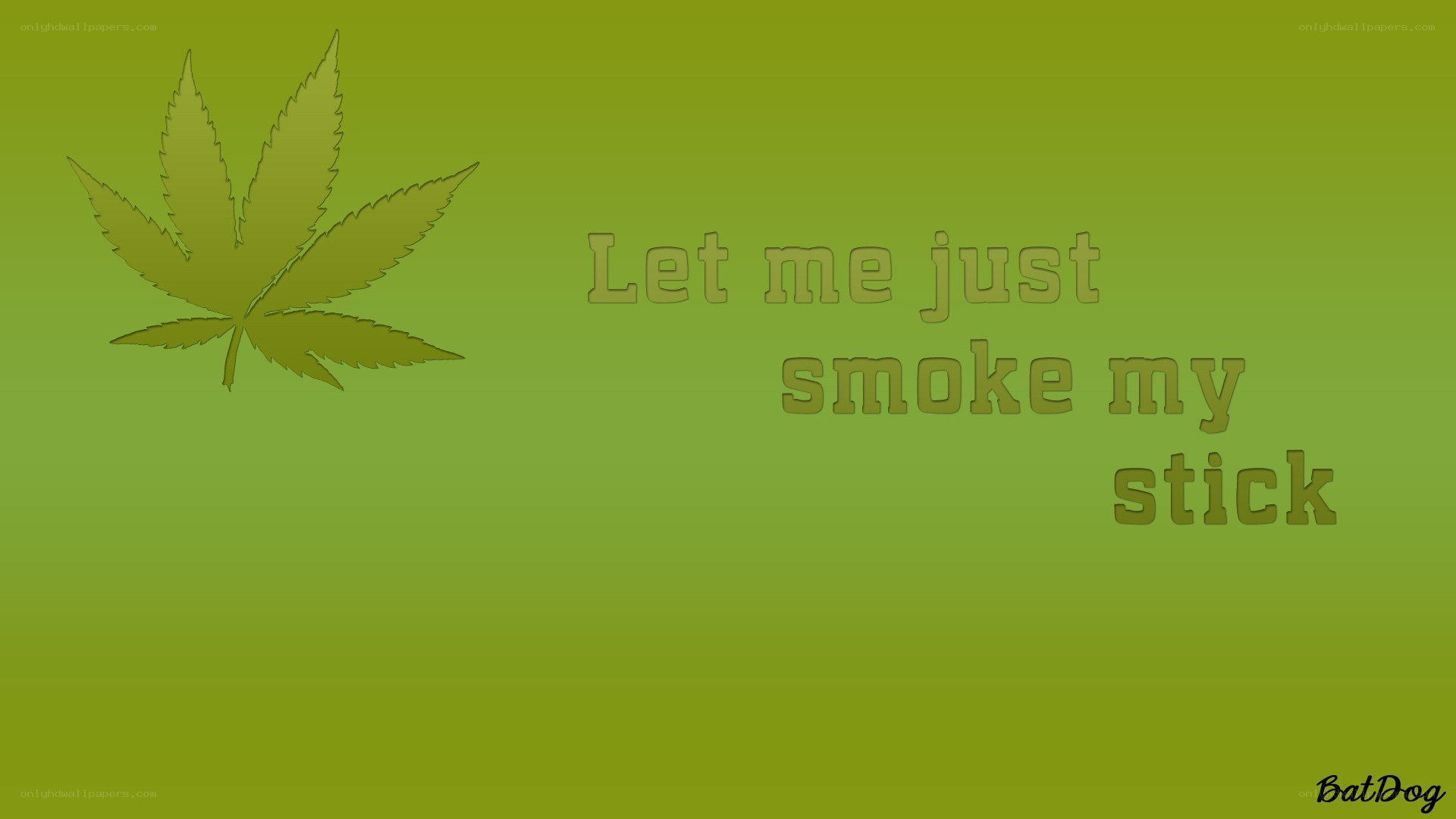 marijuana leaf with text