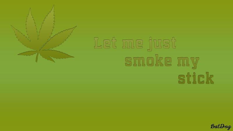Marijuana Leaf with Text — Green