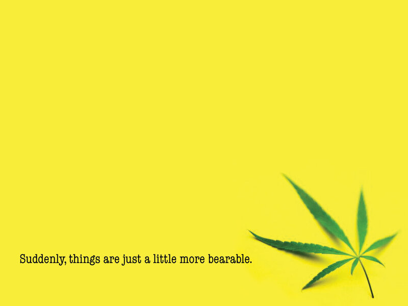 Marijuana Leaf — Yellow