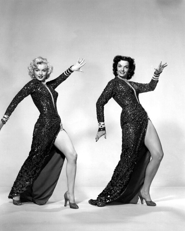 Marilyn Monroe and Jane Russell in costume