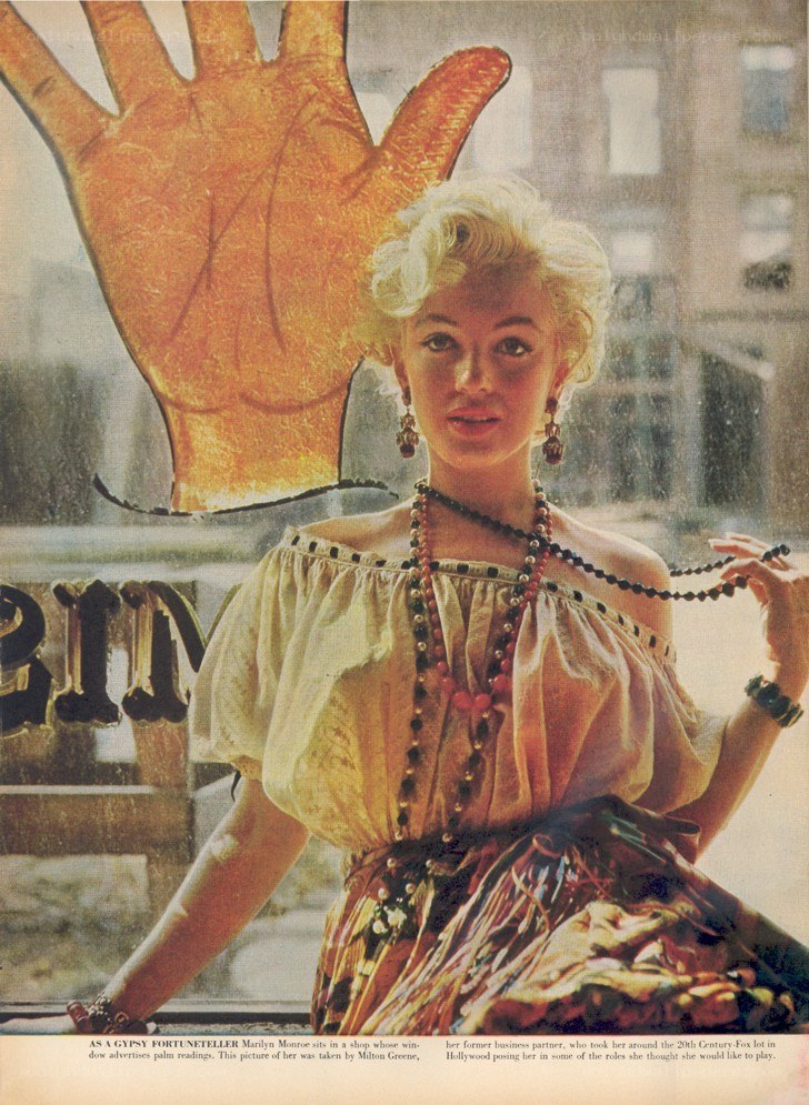 Marilyn Monroe as a fortune teller