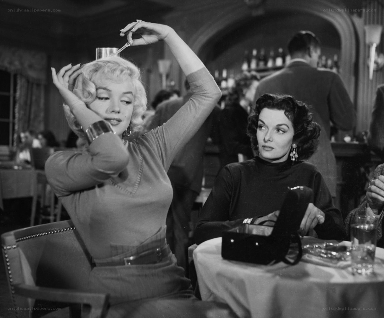 Marilyn Monroe at a bar
