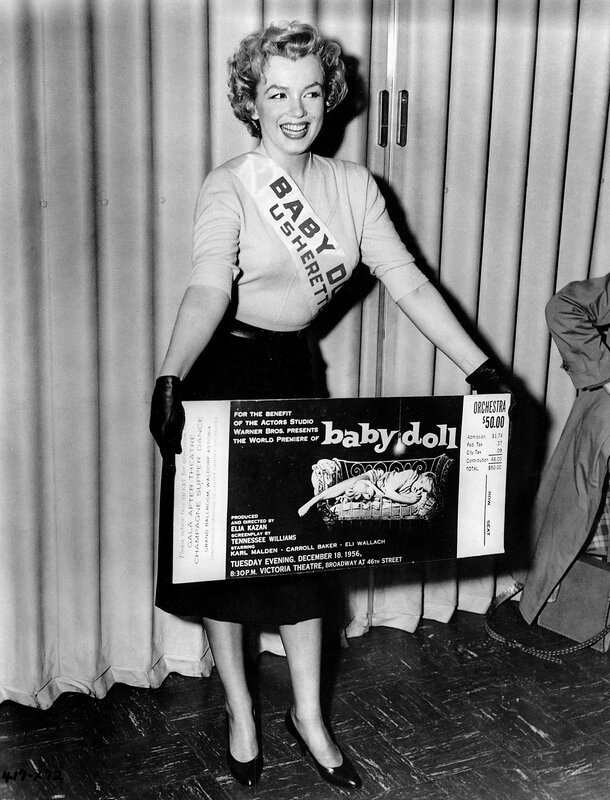 Marilyn Monroe at baby doll premiere
