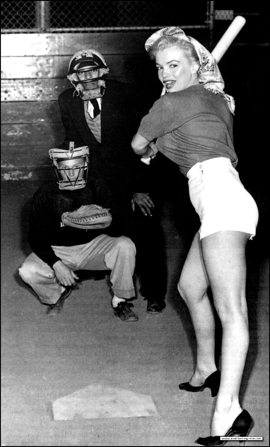 Marilyn Monroe at bat